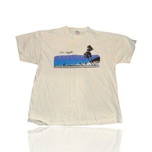 Vintage Los Angeles California Souvenir T-Shirt Men's XL White Retro Graphic